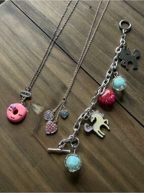 ✨ Cute Charm Jewelry Bundle – Hearts, Unicorn & Kawaii Necklace Set ✨